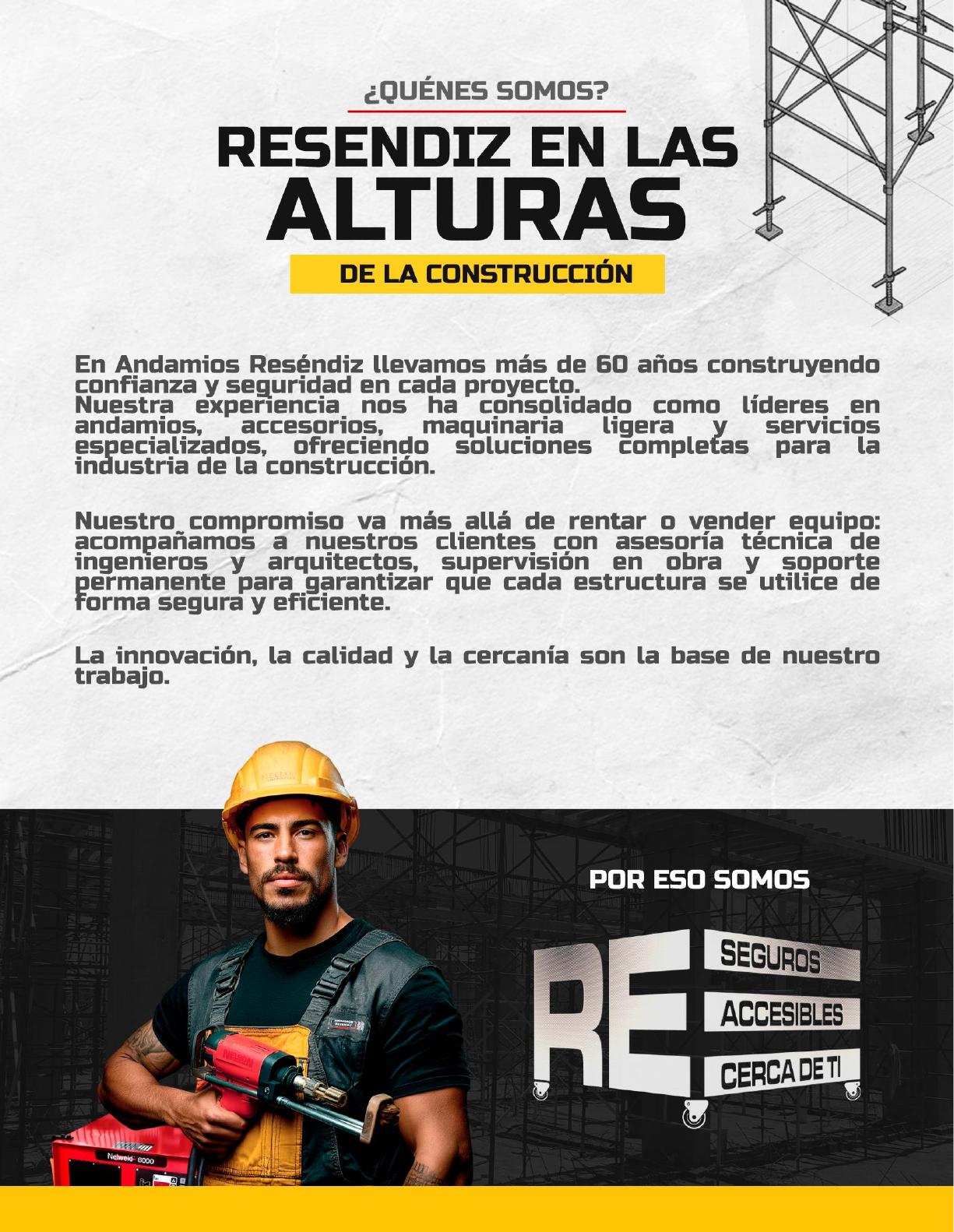 Resendiz en las alturas de la construcción